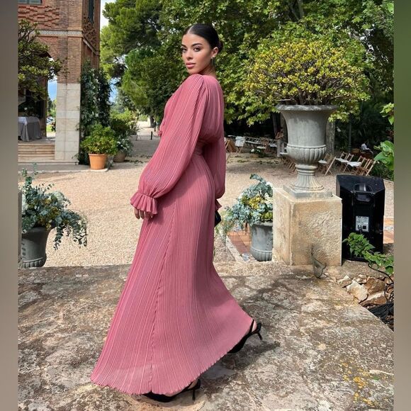 Zara Pleated Midi Dress New - Picture 5 of 9